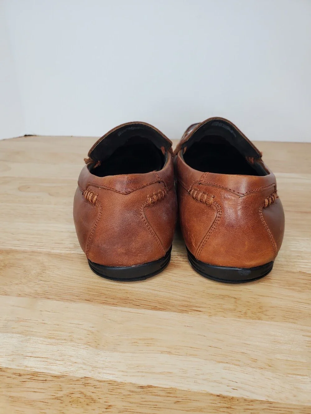Stacy Adams Shoes Mens Size 10.5 M Brown Leather Bit Loafers Slip On Dress